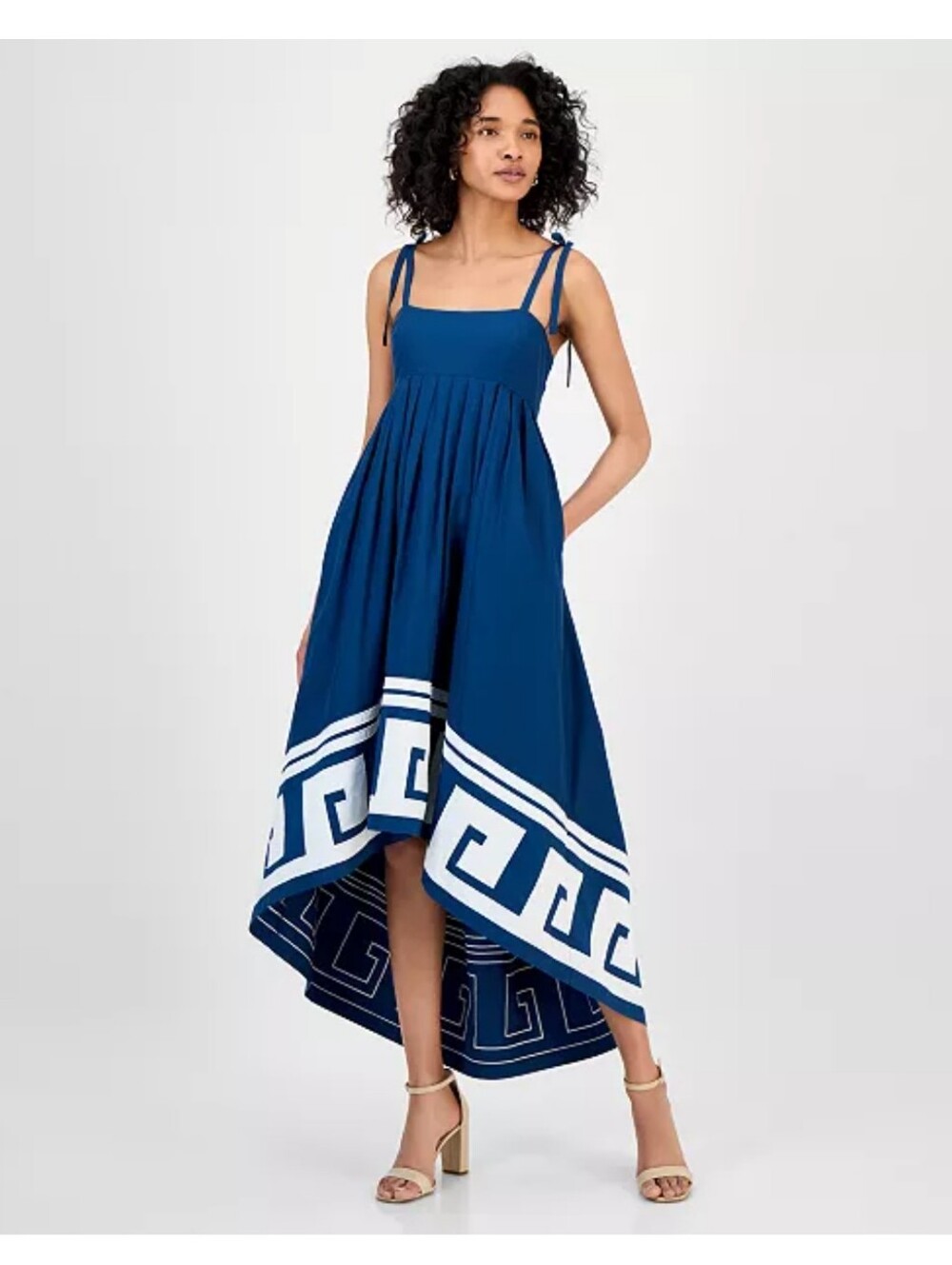 Rachel Roy NWT Freda Navy Cotton Midi Cotton Dress Size 10 $169 Hi Low